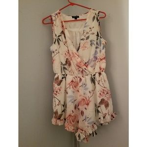 White floral romper